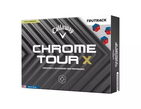 Callaway Golf Ball CHROME TOUR X 24 TRUTRACK 1 Dozen 4 Piece Construction White (12 Pieces)