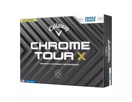Callaway Golf Ball CHROME TOUR X 24 TRIPLE TRACK 1 Dozen 4 Piece Construction Triple Track White (12 Pieces)