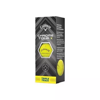 CALLAWAY Golf Ball CHROME TOUR X Triple Track Yellow Ball 3 Pieces BL CG CHRM TOUR X YLW 24 TRPLTRK 3B PK