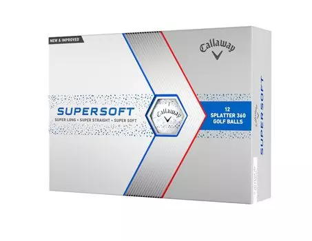 Callaway Golf Ball SUPERSOFT 23 BLUE SPLATTER 1 dozen construction White (12 pieces) 2-piece (Alignment Blue)
