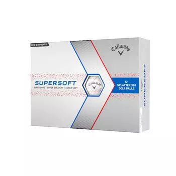 Callaway Golf Ball SUPERSOFT 23 RED SPLATTER 1 dozen construction White (12 pieces) 2-piece (Alignment Red)