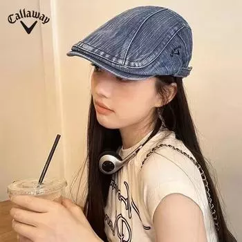 Callaway Golf Cap Neutral Retro Denim Headband Versatile Beret one size