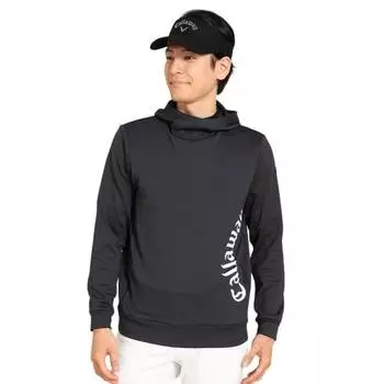 Callaway Men s Long Sleeve Hooded T-Shirt (Caluishi: Lightweight, Heat Retaining, Abrasion Resistant) / Golf / C23233112 1010_Black L