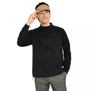 Callaway Men s Long Sleeve Mock Neck Shirt (Lightweight, Breathable, Hem Drawcord) / Golf Innerwear / C23233104 1010_Black M