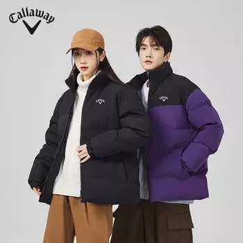 Callaway Модная брендовая хлопковая куртка 2025 года, новый зимний кардиган с воротником-стойкой, теплая ветрозащитная свободная куртка, универсальная хлопковая куртка для пары S