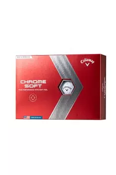 Callaway Мячи для гольфа Chrome Soft 2022, 1 дюжина (Пакет из 12), 3 предмета, белый