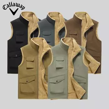 Callaway Мужской меховой жилет, зимний мужской жилет, безрукавка, куртка-камисоль L