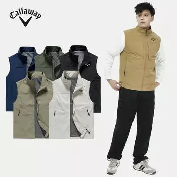 Callaway New Windproof Breathable Loose Fitting Men s Workwear Retro Vest Lightweight Zipper Sleeveless Jacket M