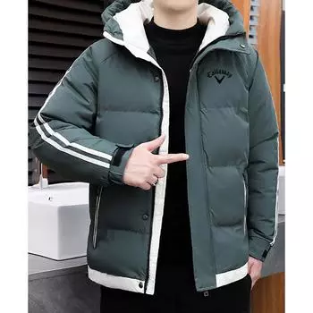 Callaway Новая зимняя хлопковая куртка с капюшоном Мужская хлопковая куртка Толстая и теплая куртка с капюшоном M