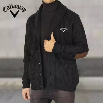Callaway осень и зима вязаный свитер куртка с длинными рукавами кардиган модный замшевый пэчворк свитер мужская одежда M