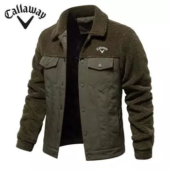 Callaway Осенне-зимняя вышитая новая мужская куртка из овечьей шерсти, повседневная куртка из высококачественной овечьей шерсти, пальто S