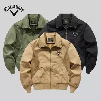 Callaway Spring and Autumn Youth Men s Retro Casual Jacket Fashion Versatile Collar Trendy Thin Jacket Coat M