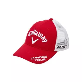 Callaway Tour A Mesh Classic Mesh Cap Women s Cap, WM/JM, Red, FR, 24SS_1100,