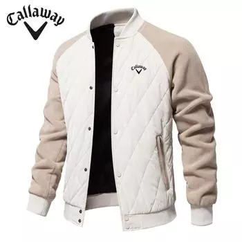 Callaway Вышитая осенняя новая коллекция с бархатом и утолщенной хлопковой курткой Повседневная куртка Вышитая куртка с вышитыми плечами и рукавами S