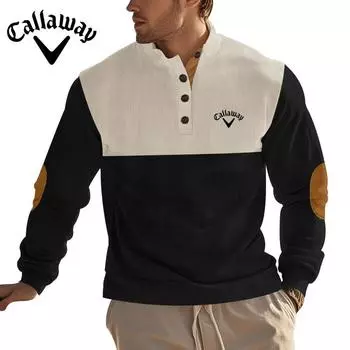 Callaway вышитая новая мужская осенне-зимняя американская повседневная куртка с полуоткрытым воротником-стойкой на пуговицах S