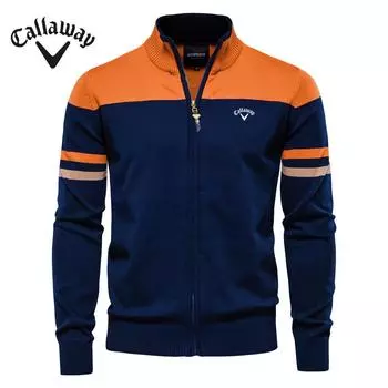 Callaway вышитый осень и зима новый вязаный кардиган мужской свитер на молнии вязаный свитер модный тренд мужская одежда S