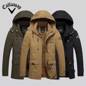 Callaway Зимняя мужская новинка с бархатной теплой и морозостойкой мужской повседневной курткой L