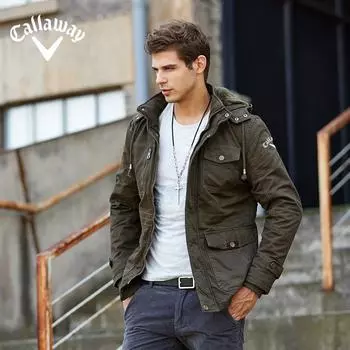 Callaway Зимняя мужская новинка с бархатной теплой и морозостойкой мужской повседневной курткой L