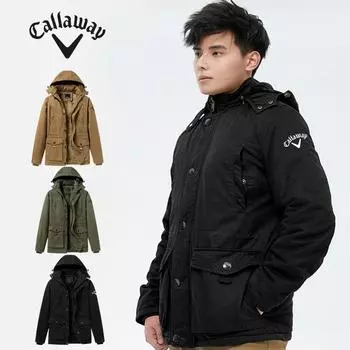 Callaway Зимняя новая плюшевая толстая мужская рабочая одежда 2024 года, куртка в стиле ретро с капюшоном, теплое пальто, съемная шапка L