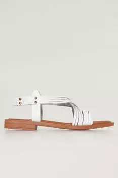 Callizio/женские сандалии из натуральной кожи, летние удобные туфли ручной работы с открытым носком и перекрестным ремешком, удобная обувь на плоской подошве