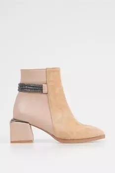 Callizio/женские сапоги из веганской кожи и замши, женские зимние ботинки ручной работы на высоком каблуке с аксессуарами в стиле рок