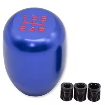 calm wish Aluminum Shift Knob Lever Blue MT 5-Speed Manual Car Pattern Mission Stick Custom Light Truck Universal