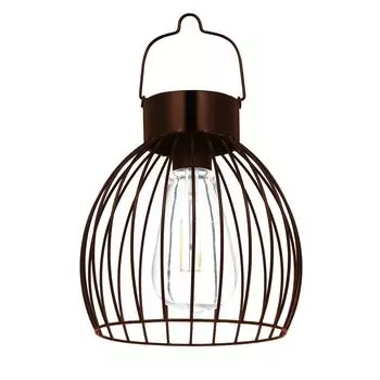 CalmGeek Solar Powered Engrgy Bird Cage Design Pendeathing Lamp Lantern Outdoor Light коричневый