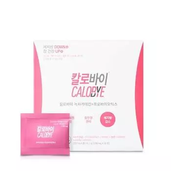 Caloby Green Tea Catechin + Probiotics Диетическая добавка для похудения, 61,5 г, 1 шт., Корейская здоровая пища