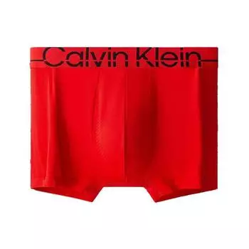 Calvin Klein Бесшовные дышащие трусы-боксеры с цветочным принтом Мужское нижнее белье Красный NB3031-XMD S