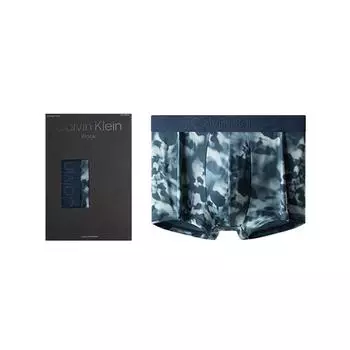 Calvin Klein Black Label Series с тисненым логотипом и низкой посадкой, дышащие боксеры, мужское нижнее белье с принтом в виде узора «тай-дай» синего цвета NB3008-B7V M