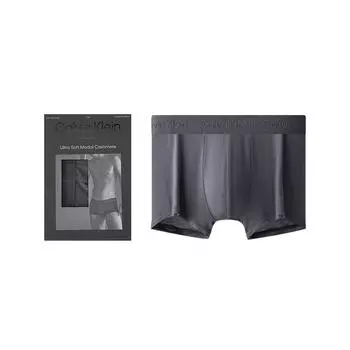 Calvin Klein Black Label Series удобные легкие кашемировые дышащие трусы-боксеры с защитой от натирания мужские нижнее белье темно-серые NB33275FB M