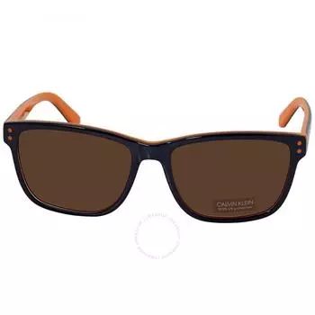 Calvin Klein Brown Square Men s Sunglasses CK18508S 414 57