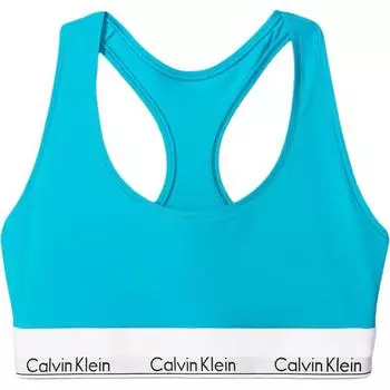 Calvin Klein Буквенный жаккардовый бюстгальтер Wireless Comfort Bra Женское нижнее белье Синий F3785-441 M