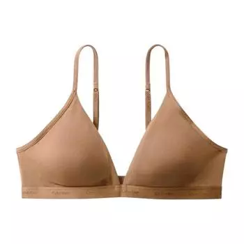 Calvin Klein Бюстгальтер Natural Series Solid Color Wireless со съемными чашечками, женское нижнее белье, коричневый QF6758-BO8 S
