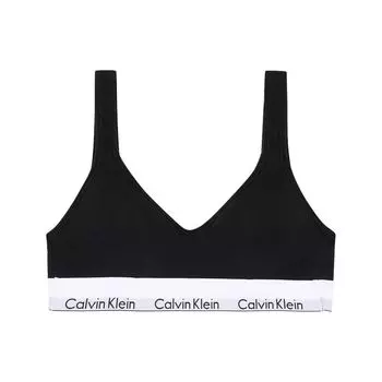 Calvin Klein Бюстгальтер с логотипом и нерегулируемыми бретелями, женское нижнее белье, черный цвет QF5490-001 L