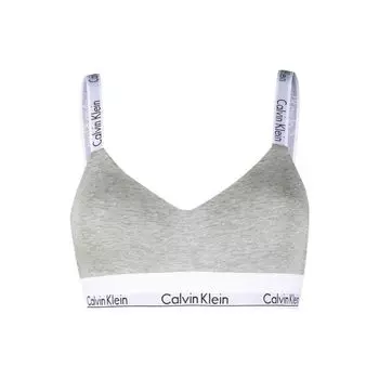 Calvin Klein Бюстгальтер с полным покрытием и логотипом, женское нижнее белье, серый 000QF7059E-P7A L