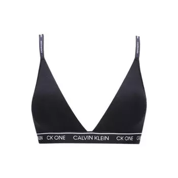 Calvin Klein Бюстгальтер с треугольными чашками и сплошным логотипом Женское нижнее белье Черный QF5730-001 S