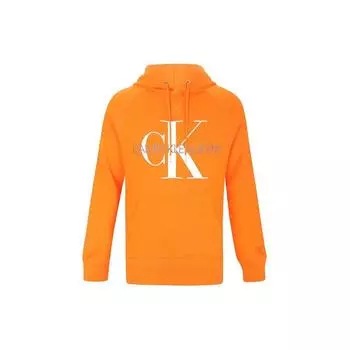 Calvin Klein Classic Fashion Cotton Embroidered Hoodie Men Tops Orange J318041-SEA