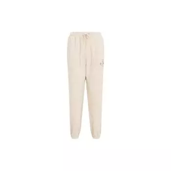 Calvin Klein Drawstring Fleece Joggers Unisex Bottoms Off-White J400187-ACF