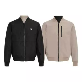 Calvin Klein Двусторонняя куртка с принтом логотипа Мужские куртки Черные J322562 S