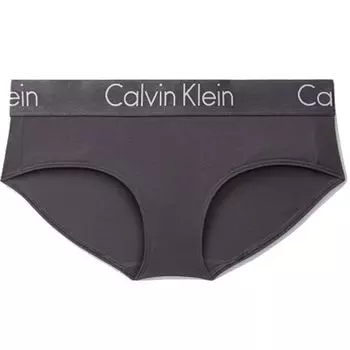 Calvin Klein Дышащие трусы-хипстеры с логотипом, женское нижнее белье, серое QP1057A-04A L
