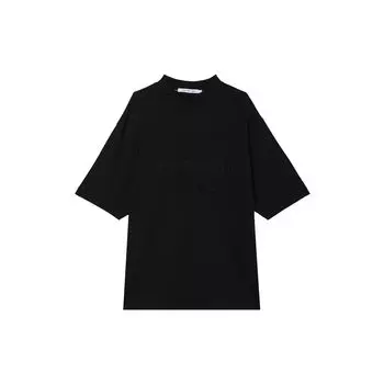 Calvin Klein Джинсы с принтом больших букв, однотонные, свободного кроя, с круглым вырезом, мужские топы, черные J30J325210-BEH L