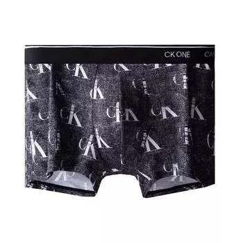 Calvin Klein FW22 Повседневные трусы-боксеры с геометрическим принтом Мужское нижнее белье Темно-серый NB2225-6O4 M