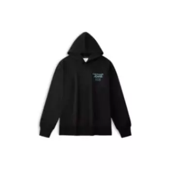 Calvin Klein FW23 Эластичная толстовка с капюшоном и длинными рукавами с надписью Letter, мужская толстовка Space-Black J324473 M