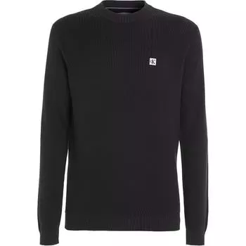 Calvin Klein Круглый вырез Slim Fit Logo Pullover Long Sleeve Knit Sweeper Men sweater Black J30J324598-BEH S