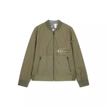 Calvin Klein Logo Baseball Collar Jacket Men Outerwear Khaki J320578-LB6