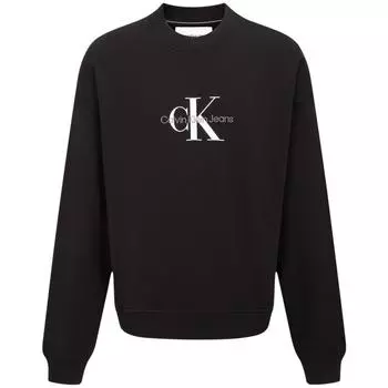 Calvin Klein Logo Print Casual Loose Sweatshirt Men Tops Black J323609-BEH