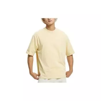 Calvin Klein Logo Print Short Sleeve T-Shirt Unisex Tops Pale-Yellow 40641ST-740