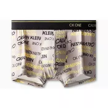 Calvin Klein Логотип дышащие облегающие трусы-боксеры мужские нижнее белье коричневые NB2225-1CA S