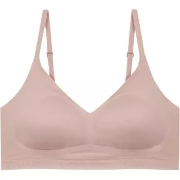 Calvin Klein Логотип Низкий вырез Треугольный бюстгальтер Женское нижнее белье Светло-розовый QP3370O-7NS S